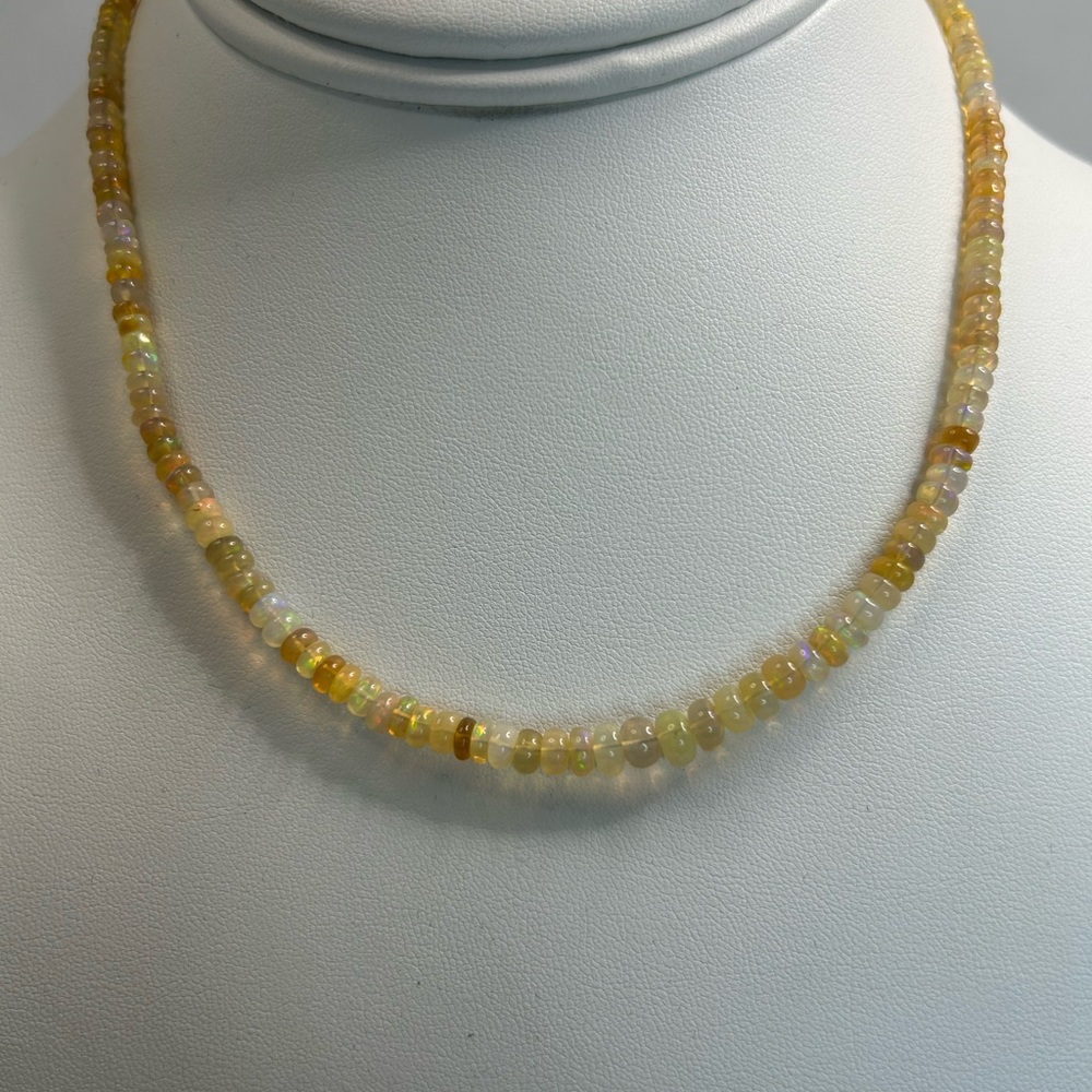 TOP GRADE OPAL NATURAL Ethiopian Necklace beads necklace well opal 16” approx.
